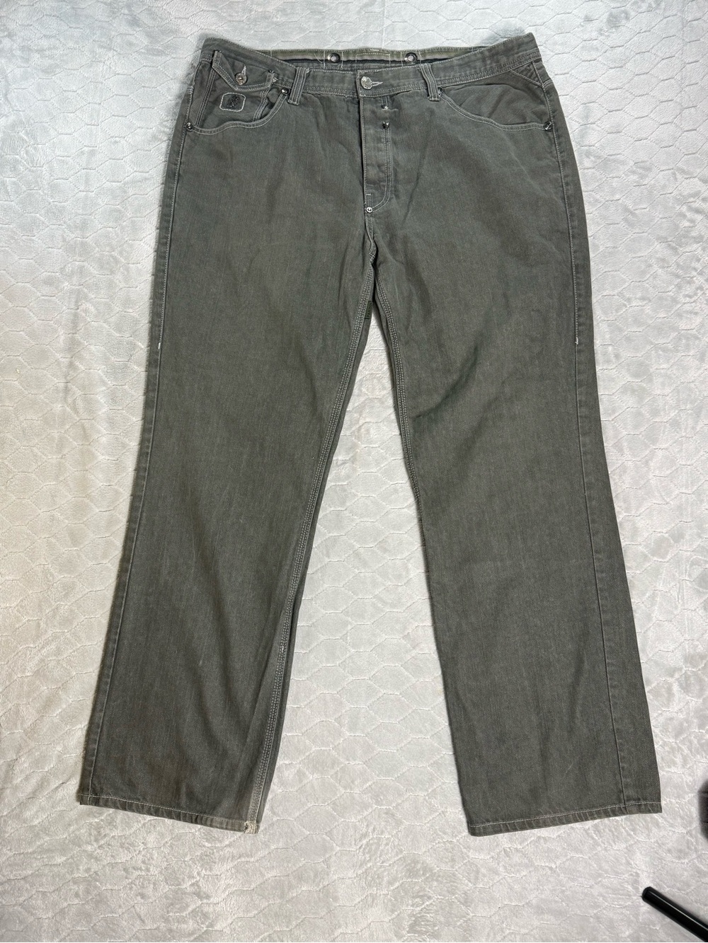 Parish Nation Jeans Mens 42x32‎ Olive Green Baggy Y2K Hip Hop Streetwear
